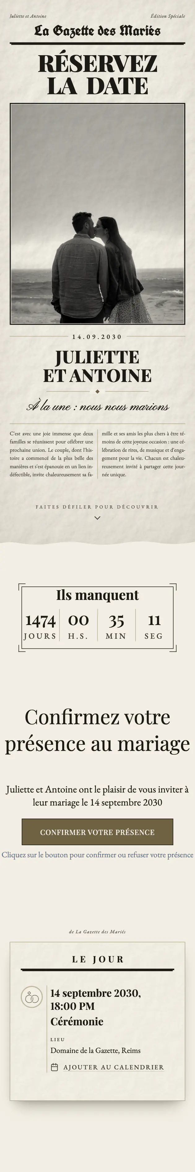 Design d'invitation de mariage, thème Vintage